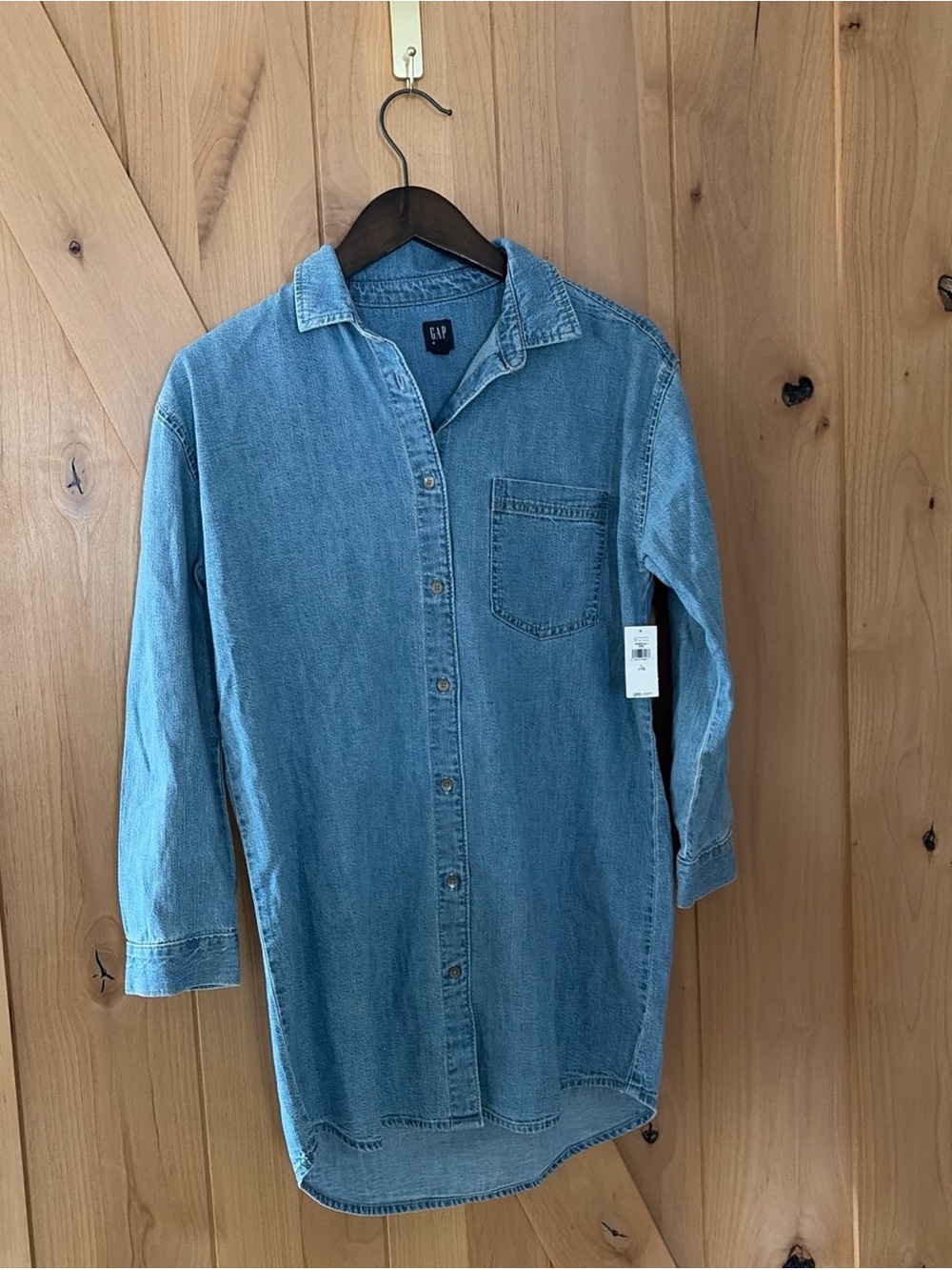 Gap Girls NWT Soft Denim Chambray Button Down Pocket Dress Large 10
